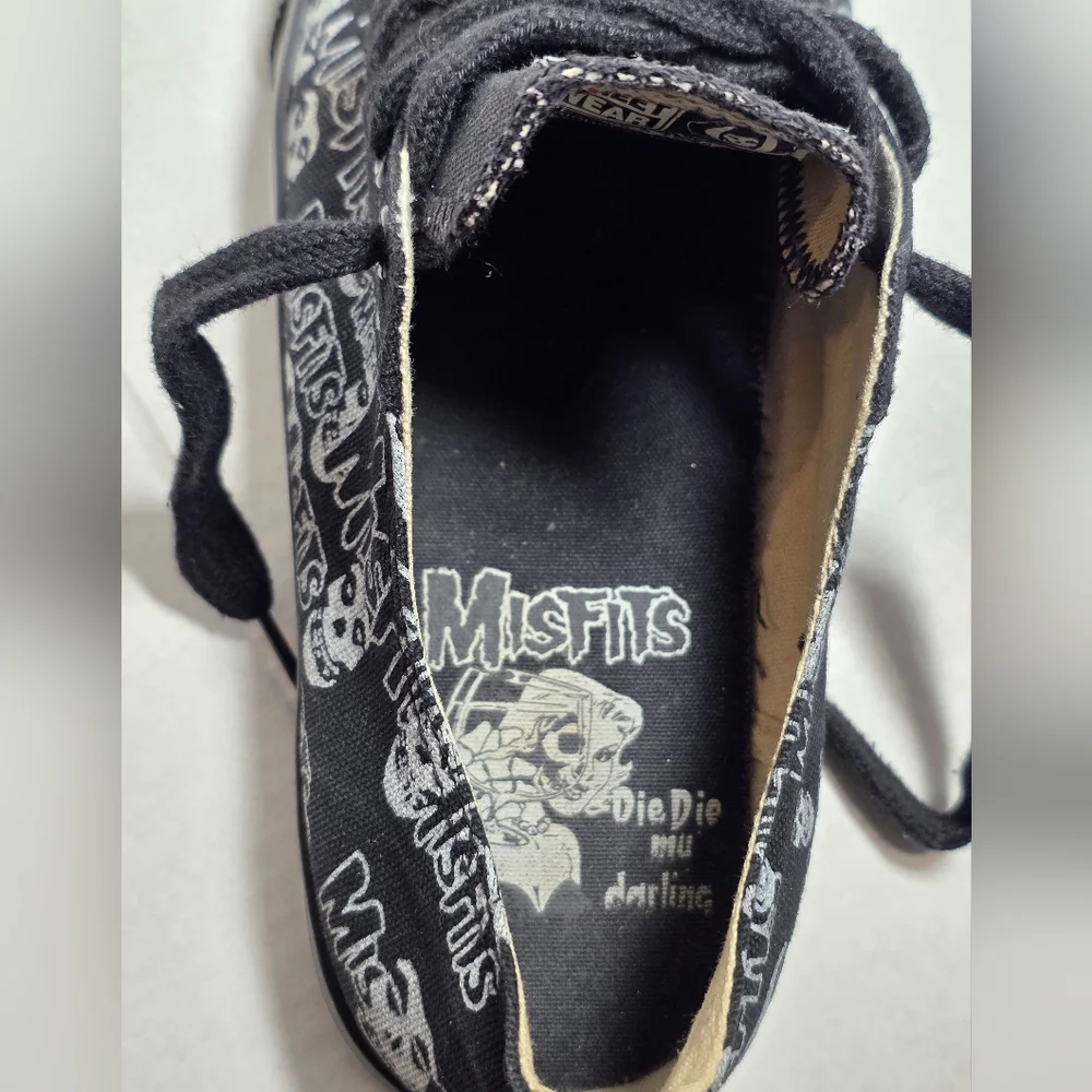 Rare Vintage The MisFits Sneakers Mens 8 Vision Street Wear Crimson Ghost Punk - Picture 9 of 11